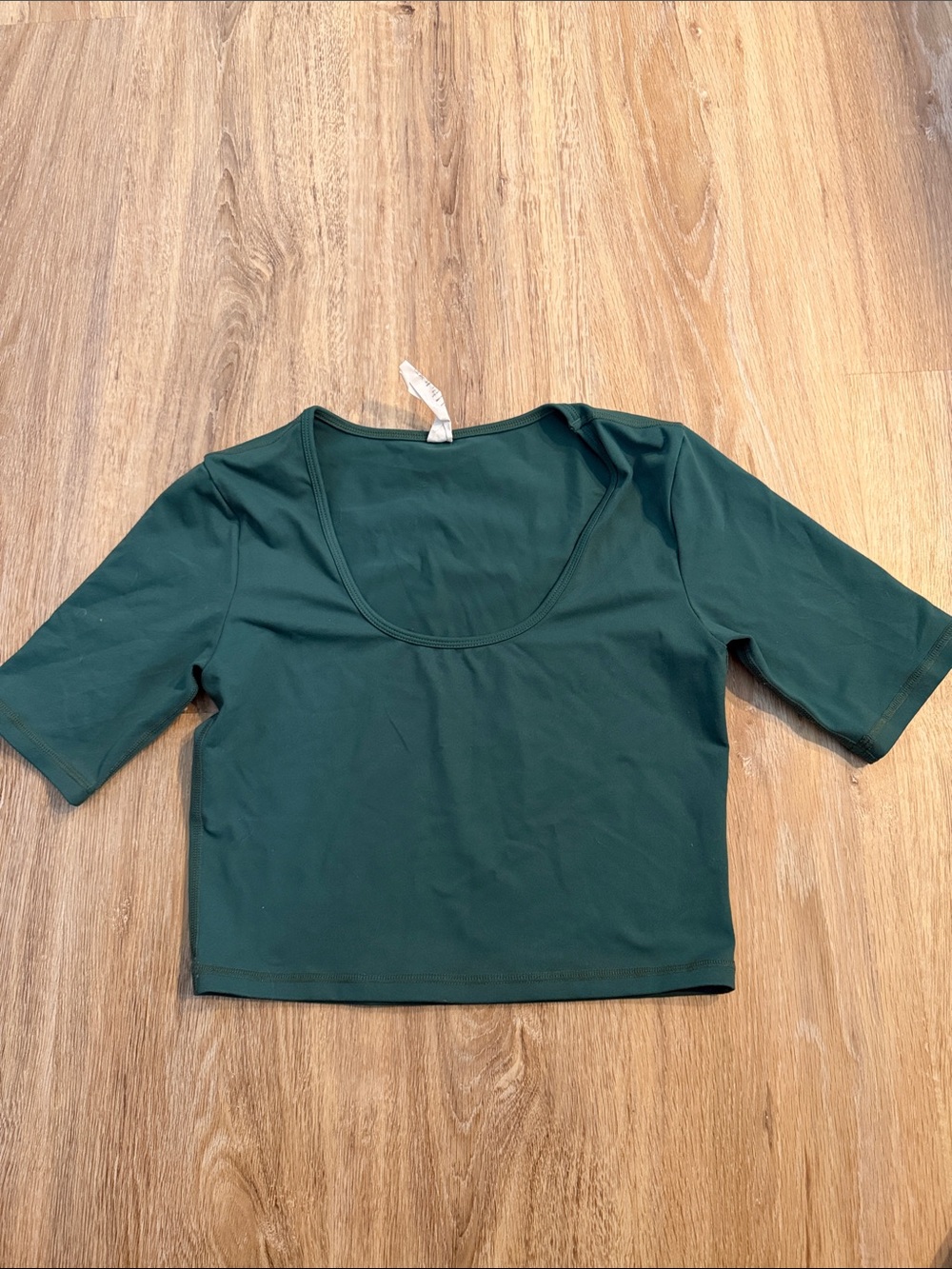 PARAGON Forest Green Scoop Neck Cropped Tee